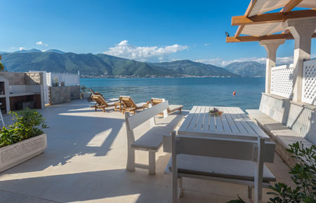 Outdoor dining with a view
