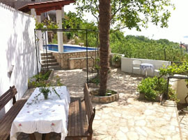 Dining near the pool