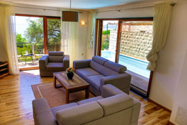 Living area with access to pool terrace