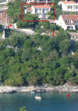 Proximity of villa to water's edge