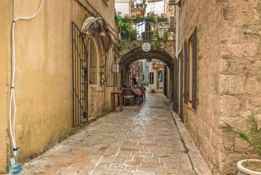 Budva old town street