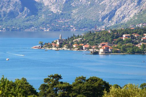 Kotor bay elevated view